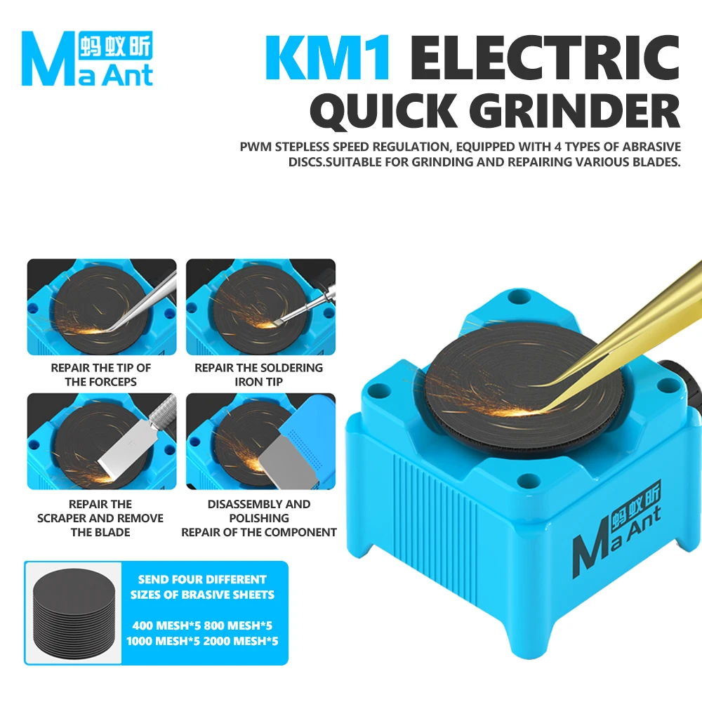 Electronics Repair Tools - Электрическая шлифовальная машина MaAnt KM1, 7000–15000